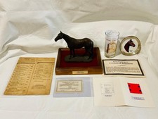 Whirlaway Racehorse: 1941 Ky. Derby program Perillo Bronz statue Eddie Arcaro au