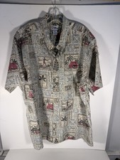 Reyn Spooner Short Sleeve Shirt Mens XXLarge Vintage SURF Kloth Reverse Print