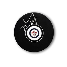 Connor Hellebuyck Winnipeg Jets Autographed Hockey Puck