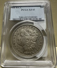 1878 Carson City Morgan Silver Dollar PCGS XF45