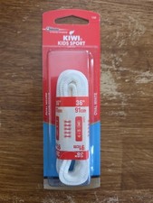 Kiwi Kids Sport Oval White Shoes Laces 36" 4-5 Eyelets, 1288 Brand New One Pair