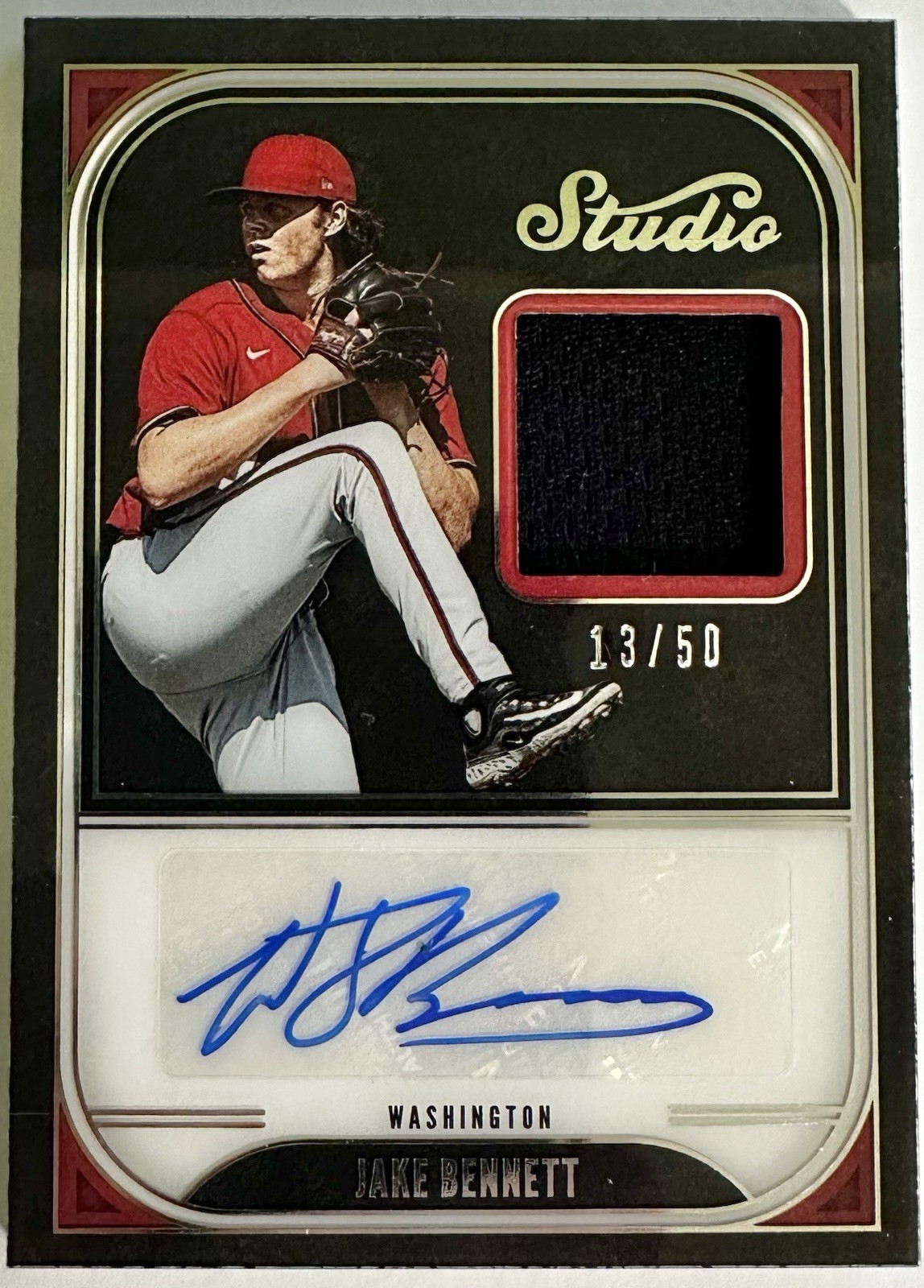 2023 Panini Chronicles Jake Bennett Studio Signatures Patch Patch Auto /50
