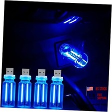 4 PCS Car USB Lights, Touch Dimmable Car Interior Ambient Lights, Portable Blue