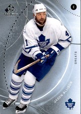 Jason Allison 2025-26 SP Game Used Base card #84 Toronto Maple Leafs