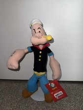 VTG Popeye The Sailorman Plush 15&rdquo; NWT Posable Cartoon Spinach Man P1 Kellytoy