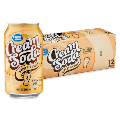 #ad #ad Great Value Cream Soda Pop 12 fl oz 12 Pack Cans $5.75