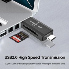 Type C SD TF Card Reader 2 in 1 USB 2.0 Card ...