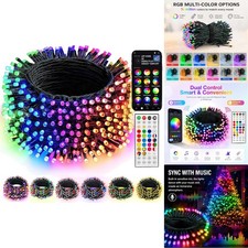 Smart LED Christmas String Lights 98FT 300 RGB Color Changing App Remote Control