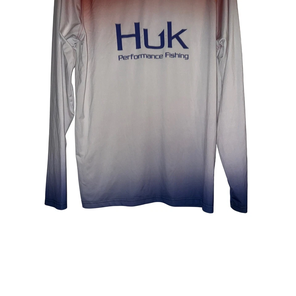 Camisa de Pesca Huk Performance Manga Larga FPS Gradiente Desvanecimiento Para Hombres Pequeña Foto 3 de 4