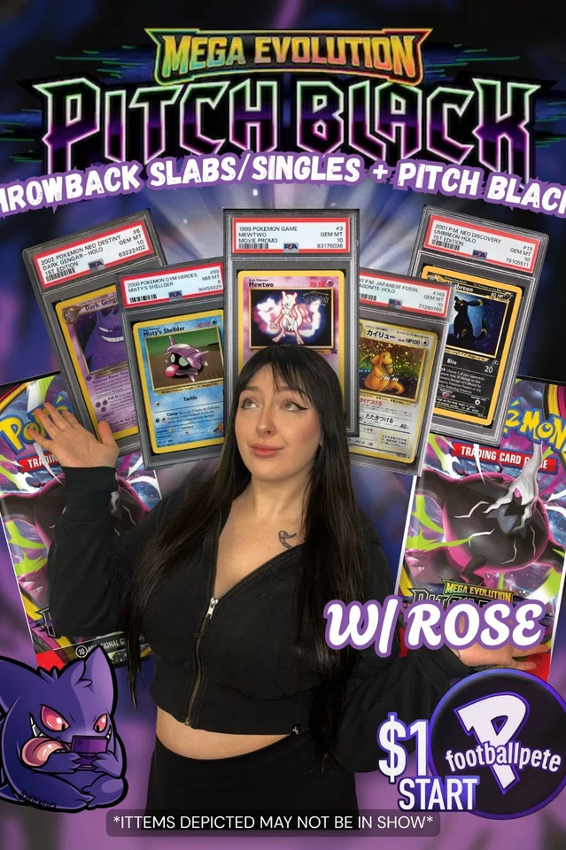 💗$1 START SLABS & SINGLES! + PITCH BLACK💗W/ROSE
