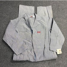 Dickies Herringbone Striped Cotton Coveralls Blue White B4897A Mens 46RG NWT