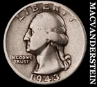 1943-S Silver Washington Quarter - Scarce  Better Date  No Reserve  #K4176