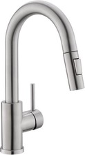 Bar Sink Faucet Kitchen Sink Single Handle with Pull Out Sprayer Brushed Nickel