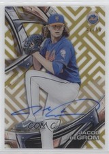2016 Topps High Tek Auto Gold Rainbow 37/50 Jacob deGrom #HT-JDE Auto 02pb