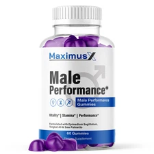 (1 Pack) Maximus X Male Gummies Advanced Vitamin Support Supplement 60 Gummies