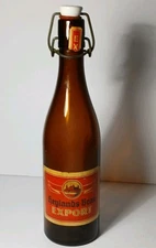 RARE 1950s VINTAGE HEYLANDS BRAU EXPORT BEER GERMAN BEER BOTTLE ORIGINAL STOPPER