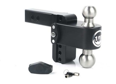 Weigh Safe LTB4-2-CER-BLA Turnover Ball 4'' Drop Hitch w/2'' Shank (8K/10K GTWR)