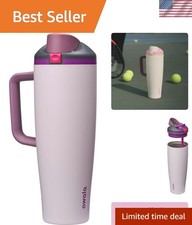 Leak-Proof 40oz Insulated Water Bottle with Push-Button Lid for Travel Sports
