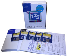 Lotus 1-2-3 for DOS Release 2.4 Complete in Box 3.5" Diskettes Retro Software