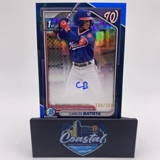2024 Bowman Chrome #CPA-CB Carlos Batista 1st Blue Refractor Auto #104/150