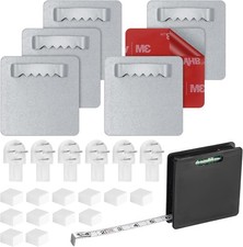 6 Stk Bildaufhänger selbstklebend ohne Bohren, Stark Bilderhaken Spiegelhalterun