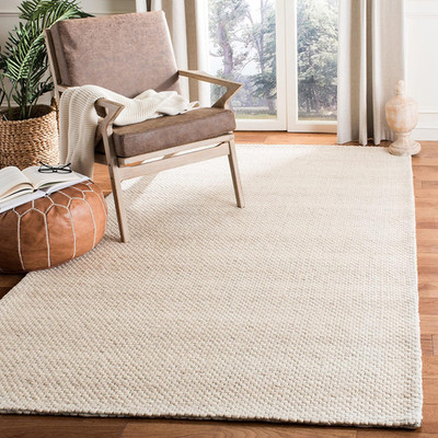 Handmade Wool Marbella Area Rug 6' x 9' - Beige & Brown for High Traffic Areas