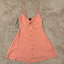 Forever 21 Sun Dress Womens Small Front Button Down Adjustable Tie Detail