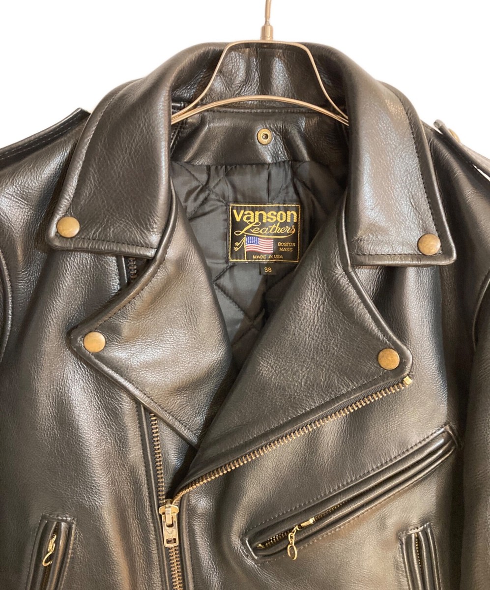 VANSON/ C2 Double Rider Jacket Black Size: 38 | eBay