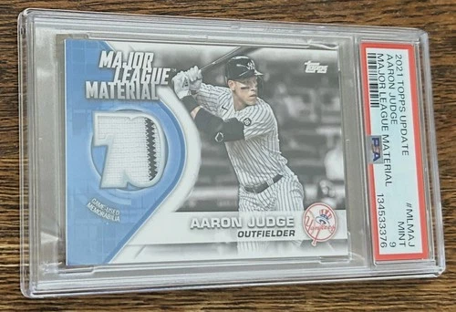 2021 Topps Update Aaron Judge ML Materials pinstripe PSA 9 MINT New York Yankees
