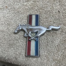 vintage Ford mustang fender emblem
