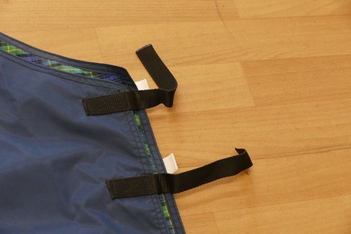 Waterproof show sheet, blue with tartan underside, 6ft0 (MO) - Picture 9 of 12