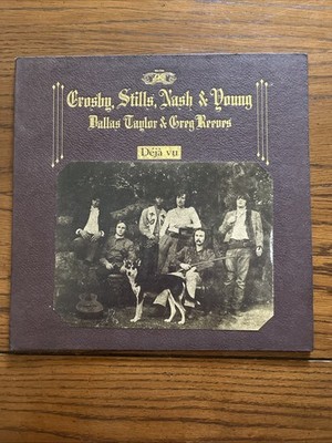 Crosby Still Nash Young CSNY Deja Vu (1970) OG Press Textured SD7200 Inner VG+ !