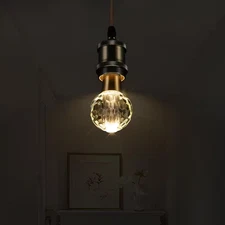 5-Watt Equivalent Disco Ball Shaped E26/27 Crystal LED Light Bulb in Warm White 