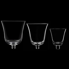 Windlichtaufsatz Glasaufsatz Kelch Teelichtaufsatz Klar Glas  H12-H10 / H8cm NEU