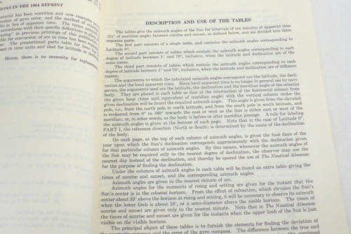 Azimuths of the Sun & Other Celestial Bodies US Naval Oceanographic Office 1964 - Picture 4 of 9