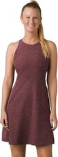 NEW prAna 99 KIMBLE ATHLETIC STRETCH DRESS IN FLANNEL HEATHER SZ L LARGE