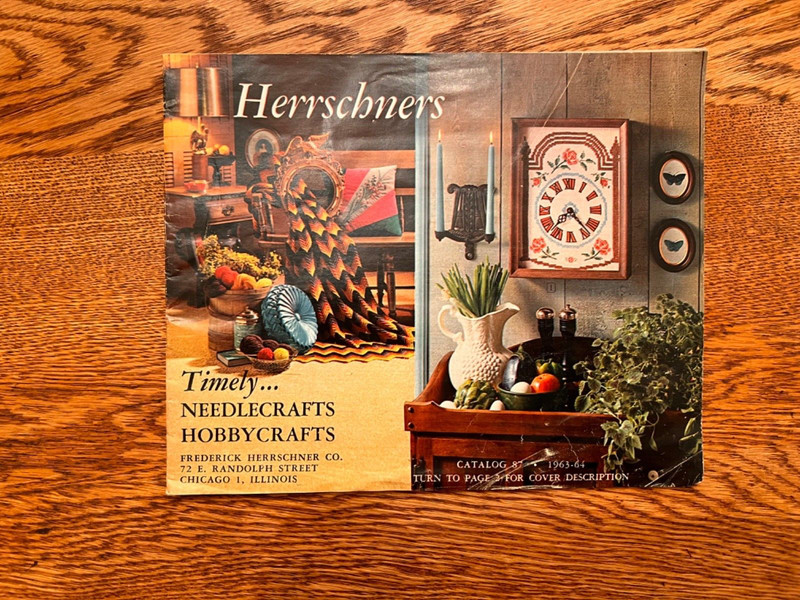HERRSCHNERS CATALOG 87 1963 1964 needlecraft hobbycraft afghans Chicago