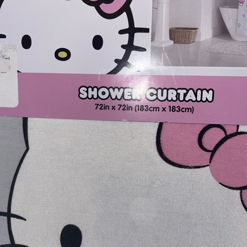 Hello Kitty Sanrio Shower Curtain NEW Release 2024 72in X 72in Cotton - Picture 3 of 7