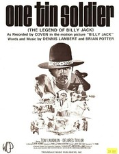 ONE TIN SOLDIER SHEET MUSIC THE LEGEND OF BILLY JACK PIANO/V/GUITAR 1969 NEW