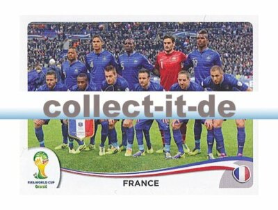 Panini WM Worldcup 2014 - Sticker 375 - Mannschaftsbild Frankreich