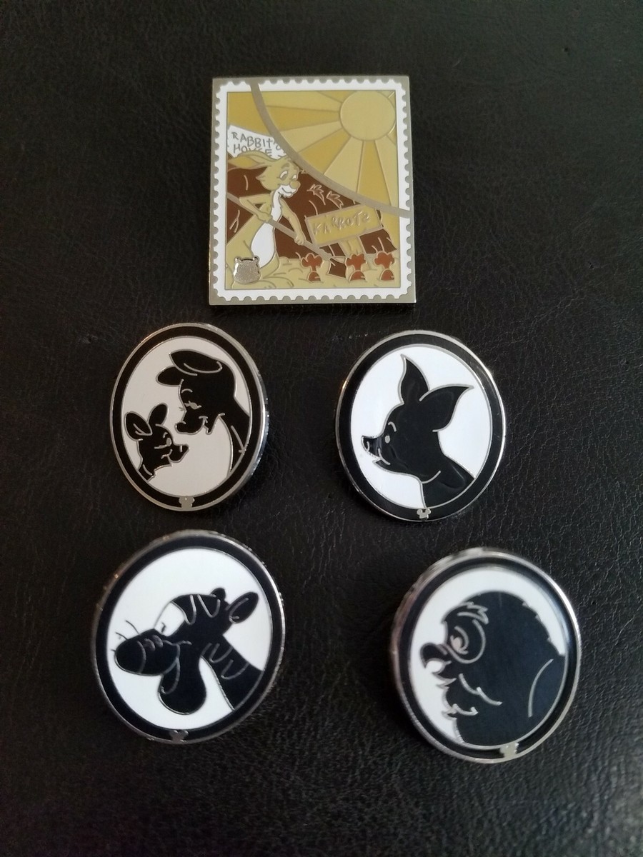 Rare Disney Pin Lot (5) - Winnie The Pooh Hidden Mickey Pins