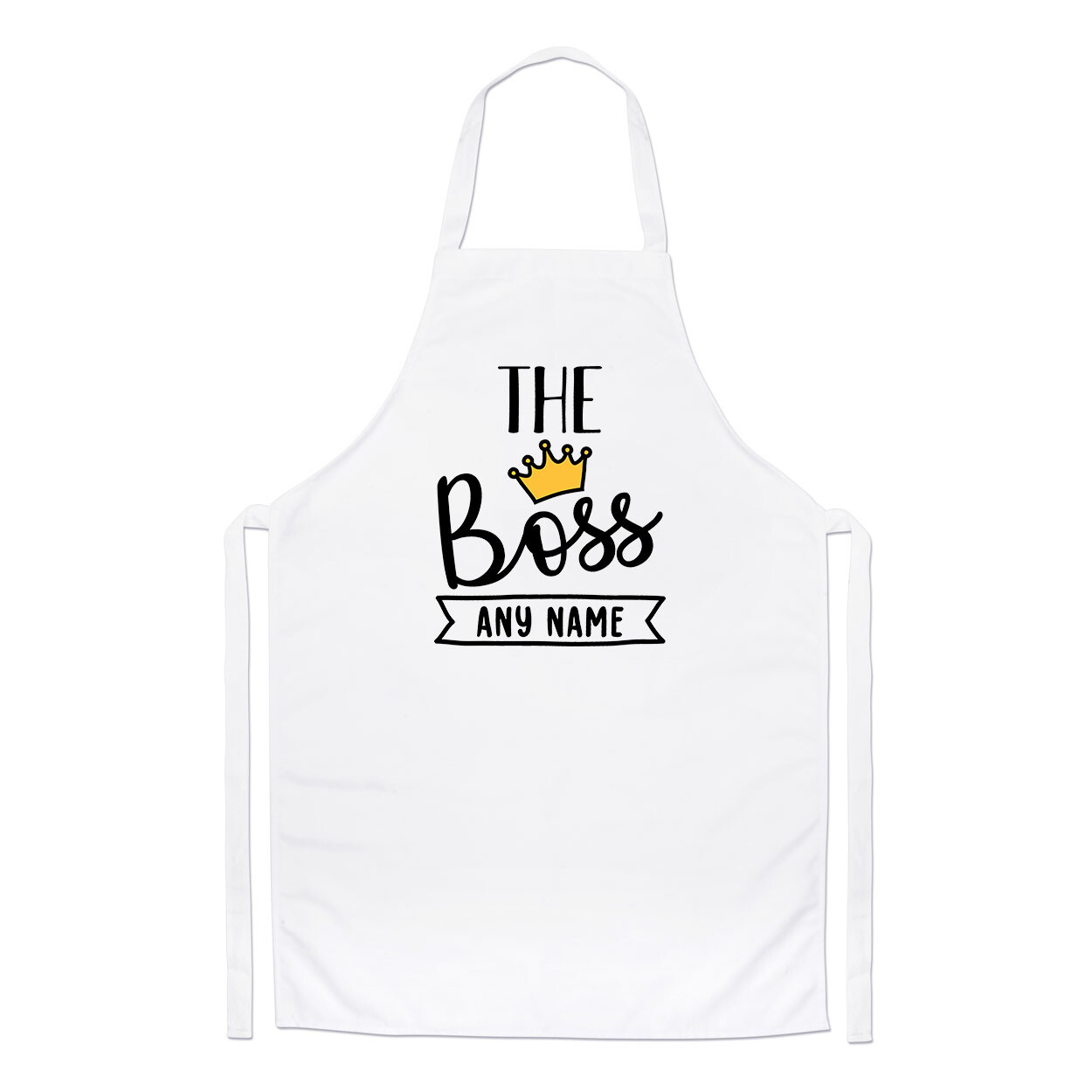 Personalised The Boss Chefs Apron Work Manager Worlds Best Awesome Cooking