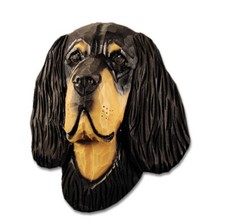 Gordon Setter Head Plaque Figurine