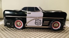 VINTAGE POLICE TIN CAR SILVER CRANE COMPANY #17152/21441