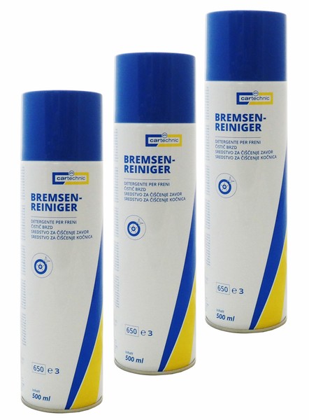 3X cartechnic Bremsenreiniger Spray 500Ml, Entfetter, ÖLentferner, Fettentferner-image