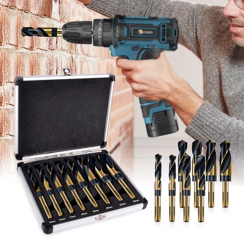 8PCS Cobalt Blacksmith Titanium Reduced Shank HSS Steel Drill Bit Set 14-25mm - Picture 9 of 20