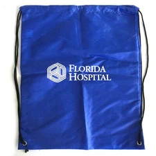Florida Hospital Sackpack Backpack Gym Book Bag Drawstring Sports Blue Unisex