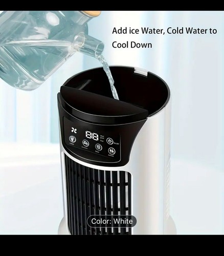 Portable Air Conditioner Humidifier Atmosphere Light Fan USB Cooler - 第 5/8 張圖片