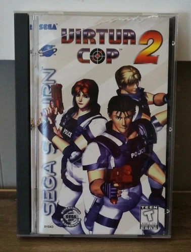 Virtua Cop 2 (Sega Saturn, 1996) | U.S. Retail Version | Complete | Cracked Case