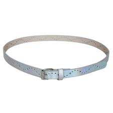 Fashion Womens PU Leather Belts with Elegant Hollowed Pattern 1.8cm Thin Belts